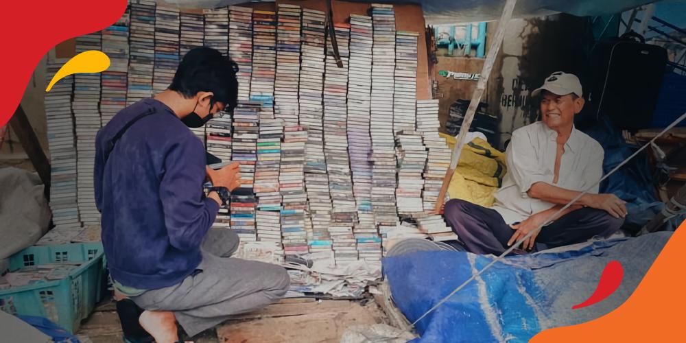 toko kaset lama di jembatan item jatinegara